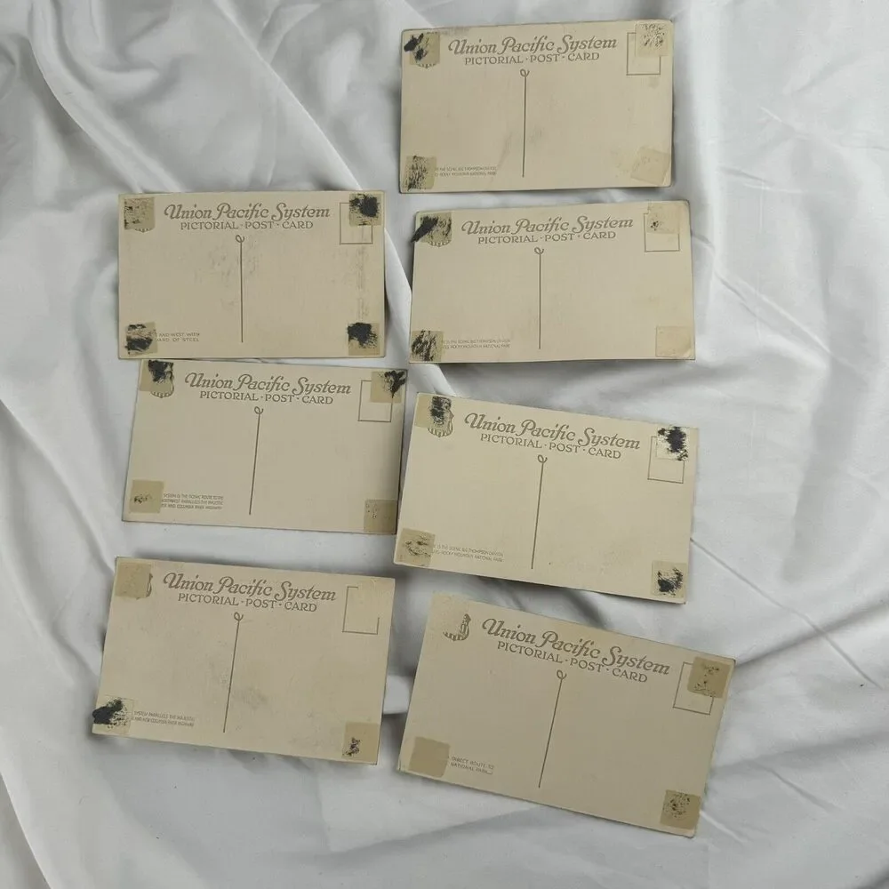 Union Pacific System Pictorial Post Card Lot Old Faithful Continental Divide - Picture 9 of 9